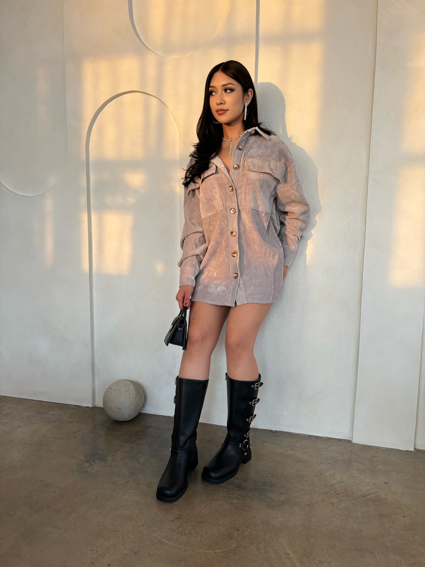 Lydia Button Down (Grey)