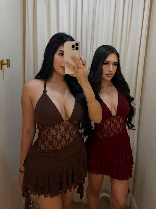 Leslie Lace Romper Dress