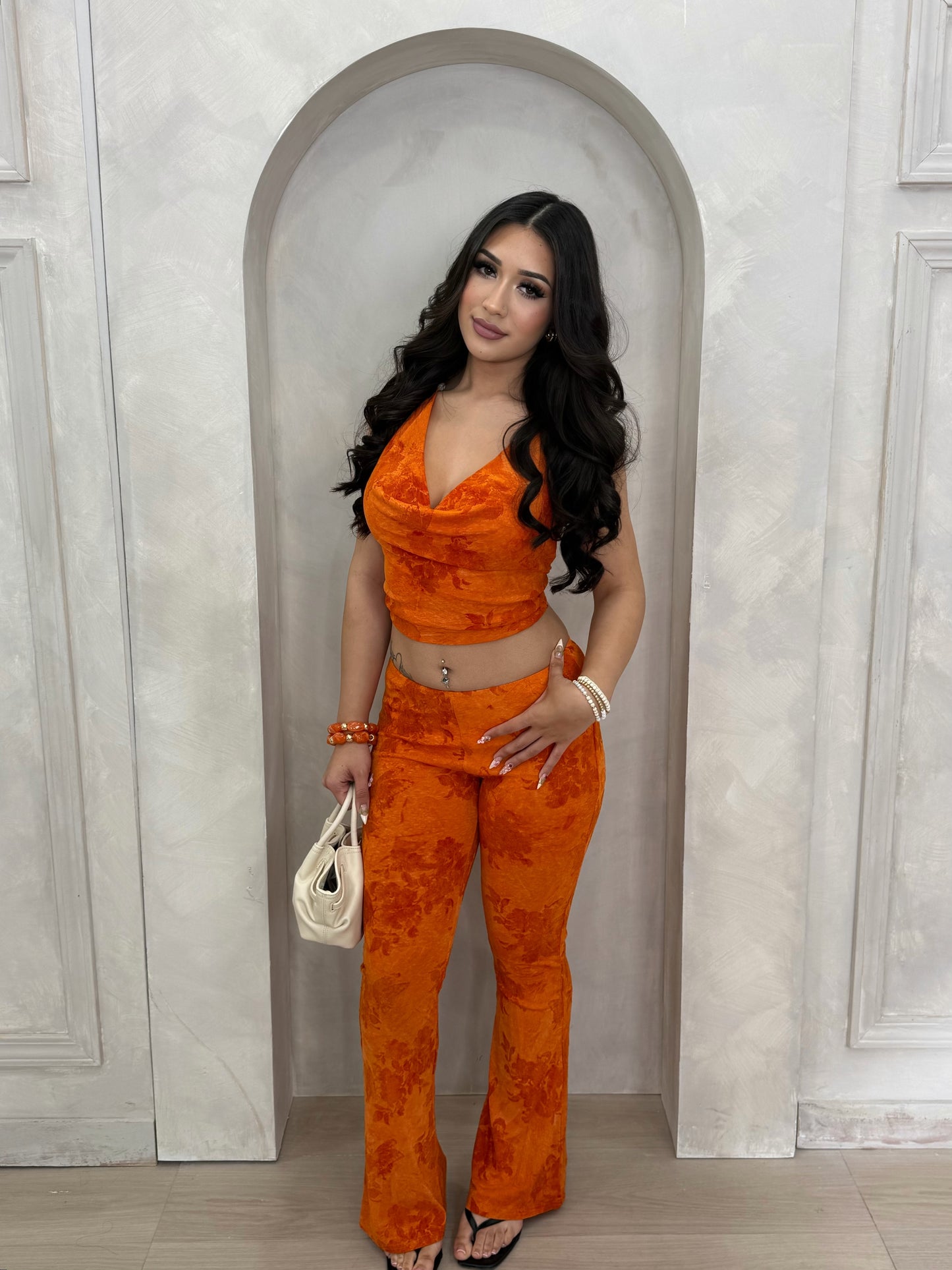 Giselle Pant Set (Orange)