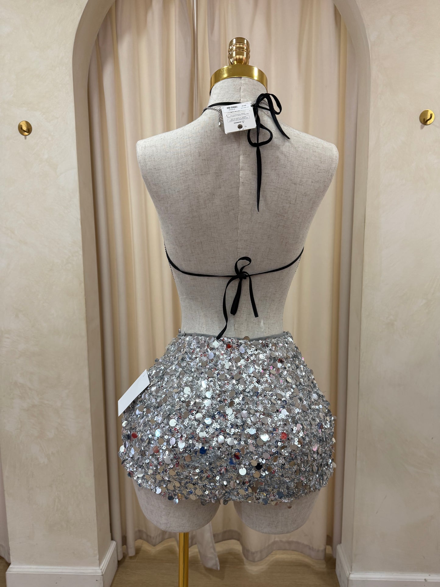 Sequin Silver Skirt
