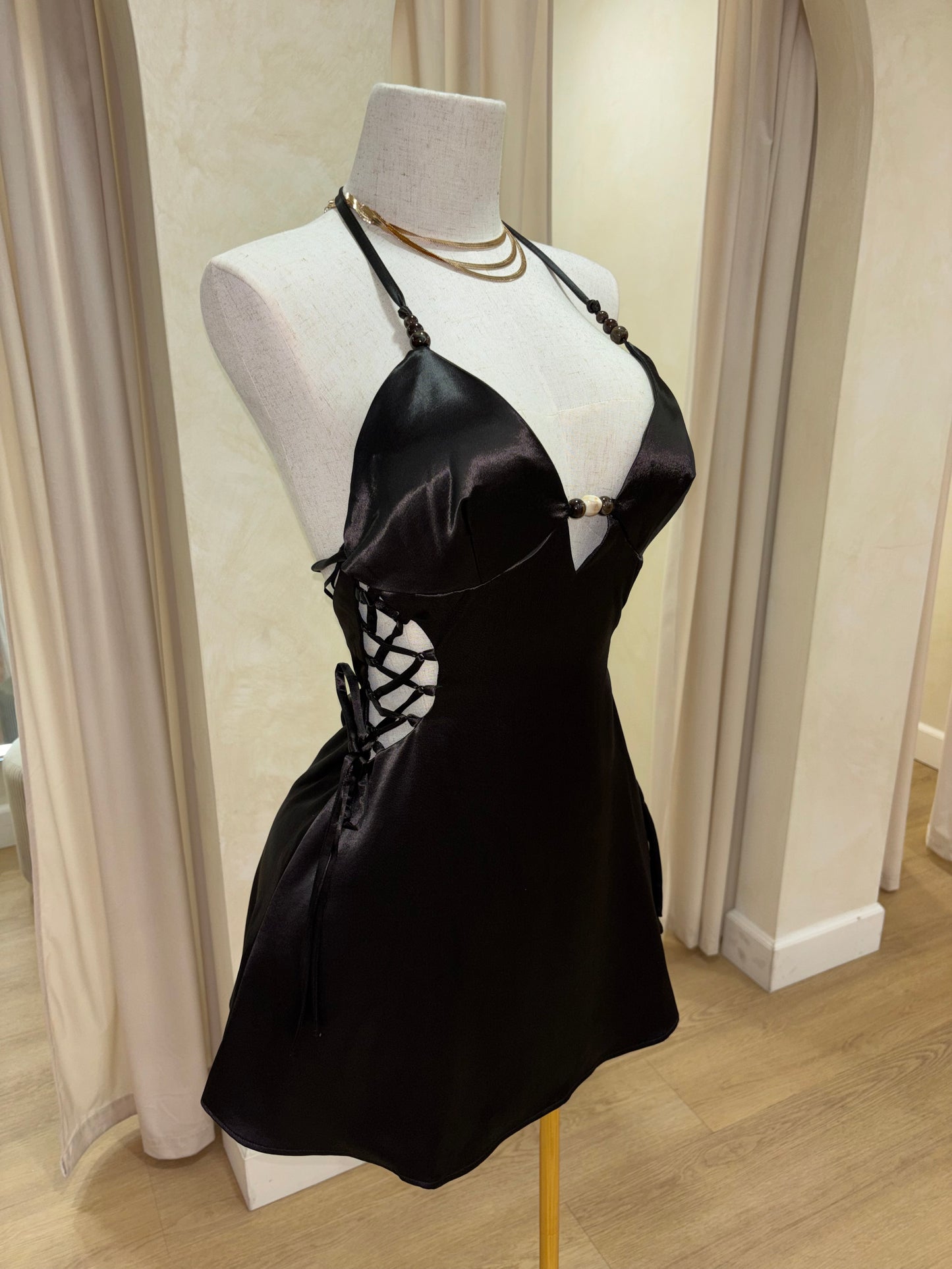 Kayla satin dress