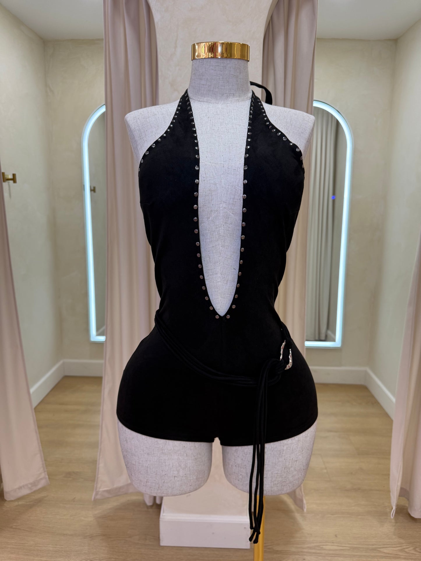 Baddie Night Out Romper (Black)