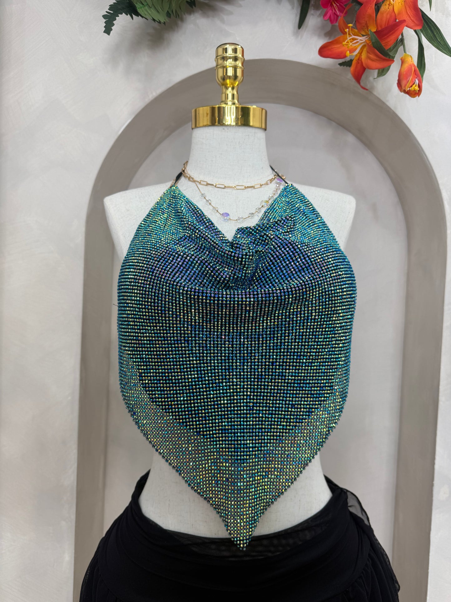 FKN Bling Top multi blue