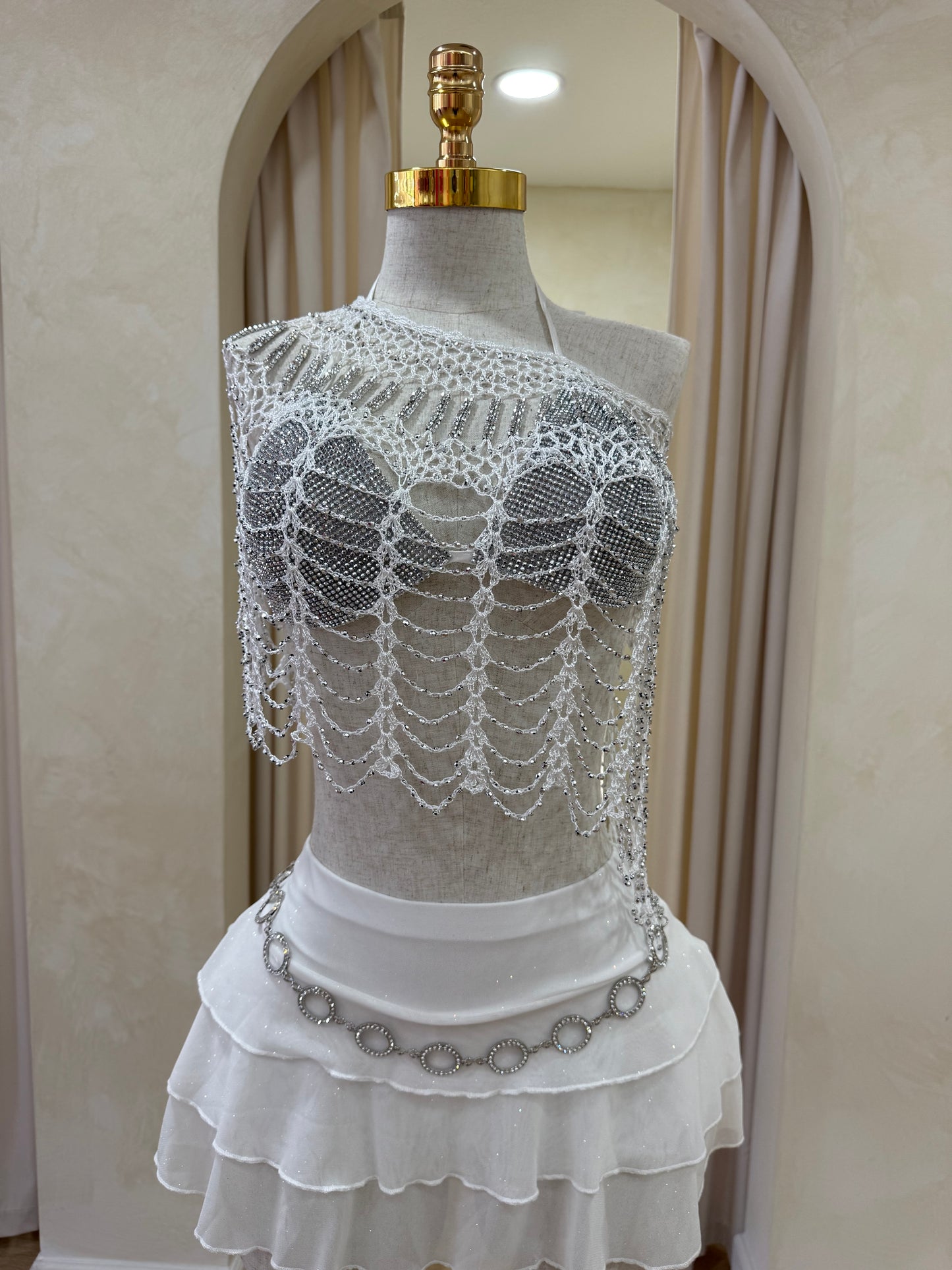 White Bling throw over top