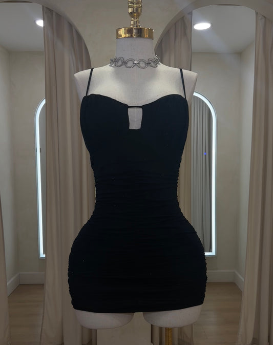 Adalyn Mini Dress(Black)