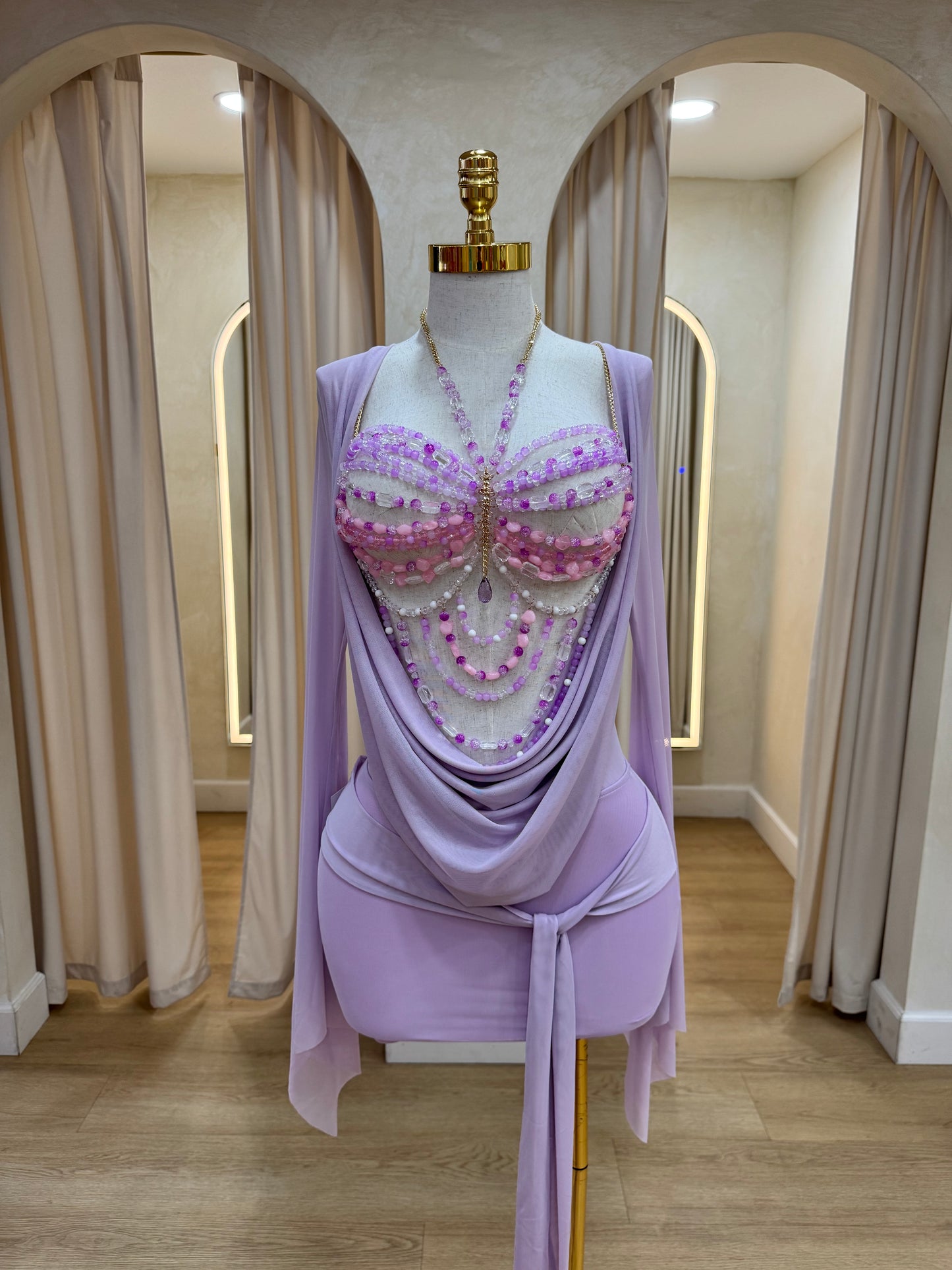 Purple Beaded top