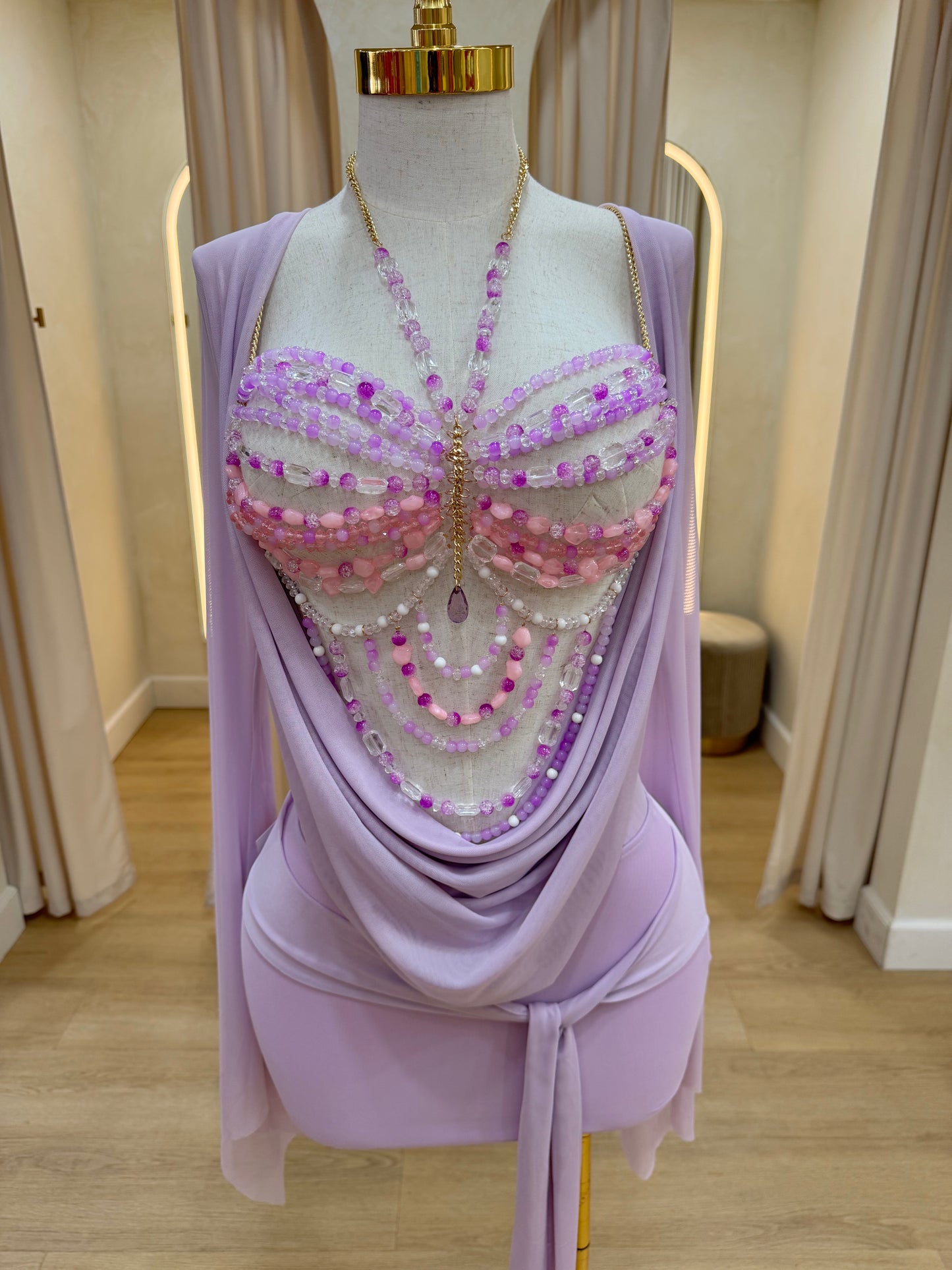 Purple Beaded top
