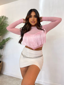 ME TENGO QUE IR FRINGE TOP (PINK)