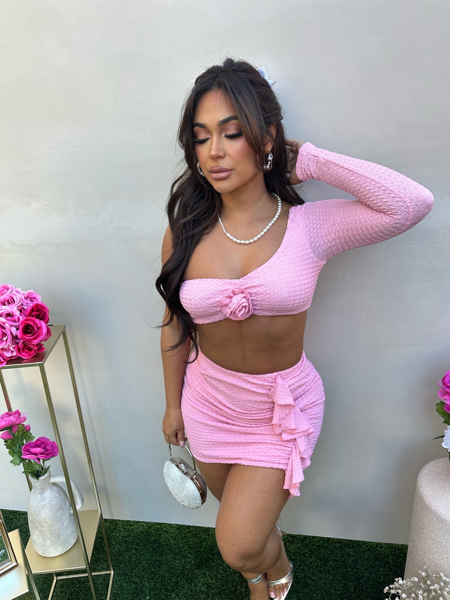 Anabella Skirt Set (Pink)