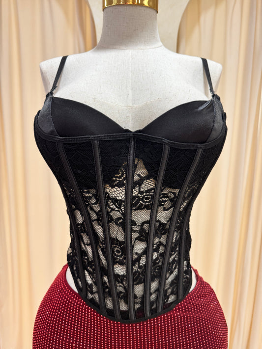 Snatching Lace Corset (Black)