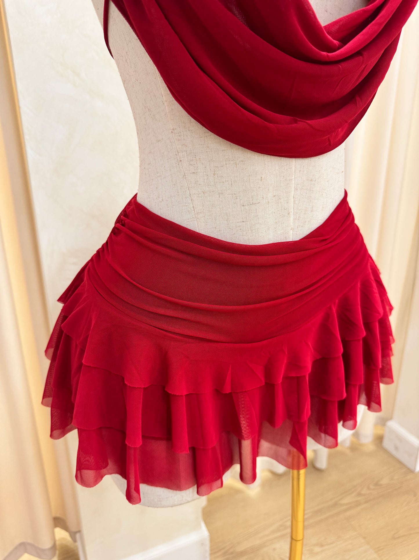 Janet Skirt Set (Red)