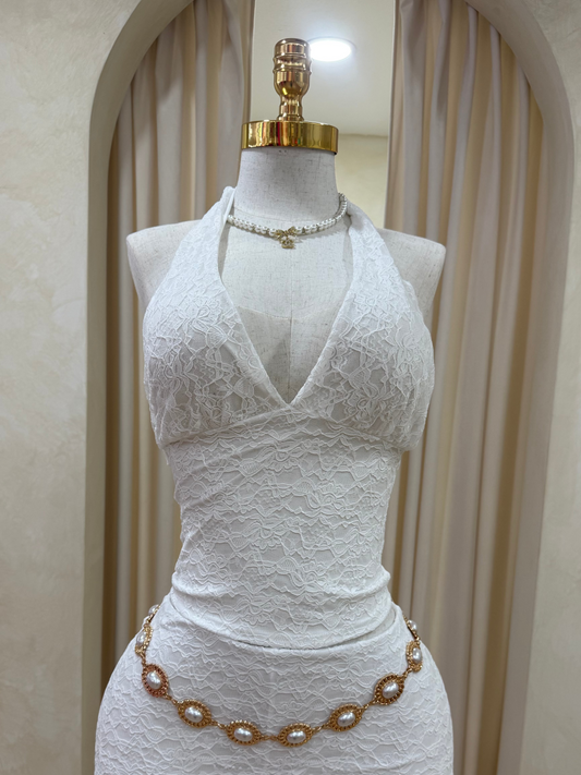 Heather Halter Lace Top