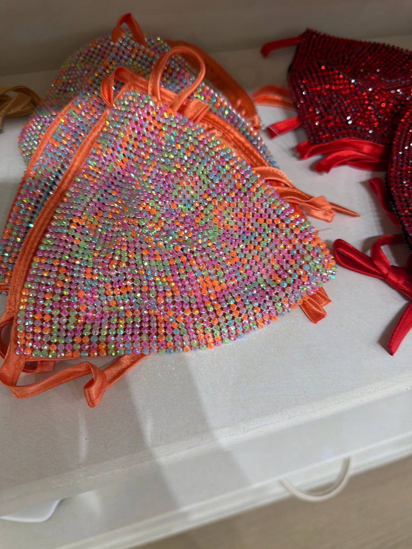 Orange Bling Bra