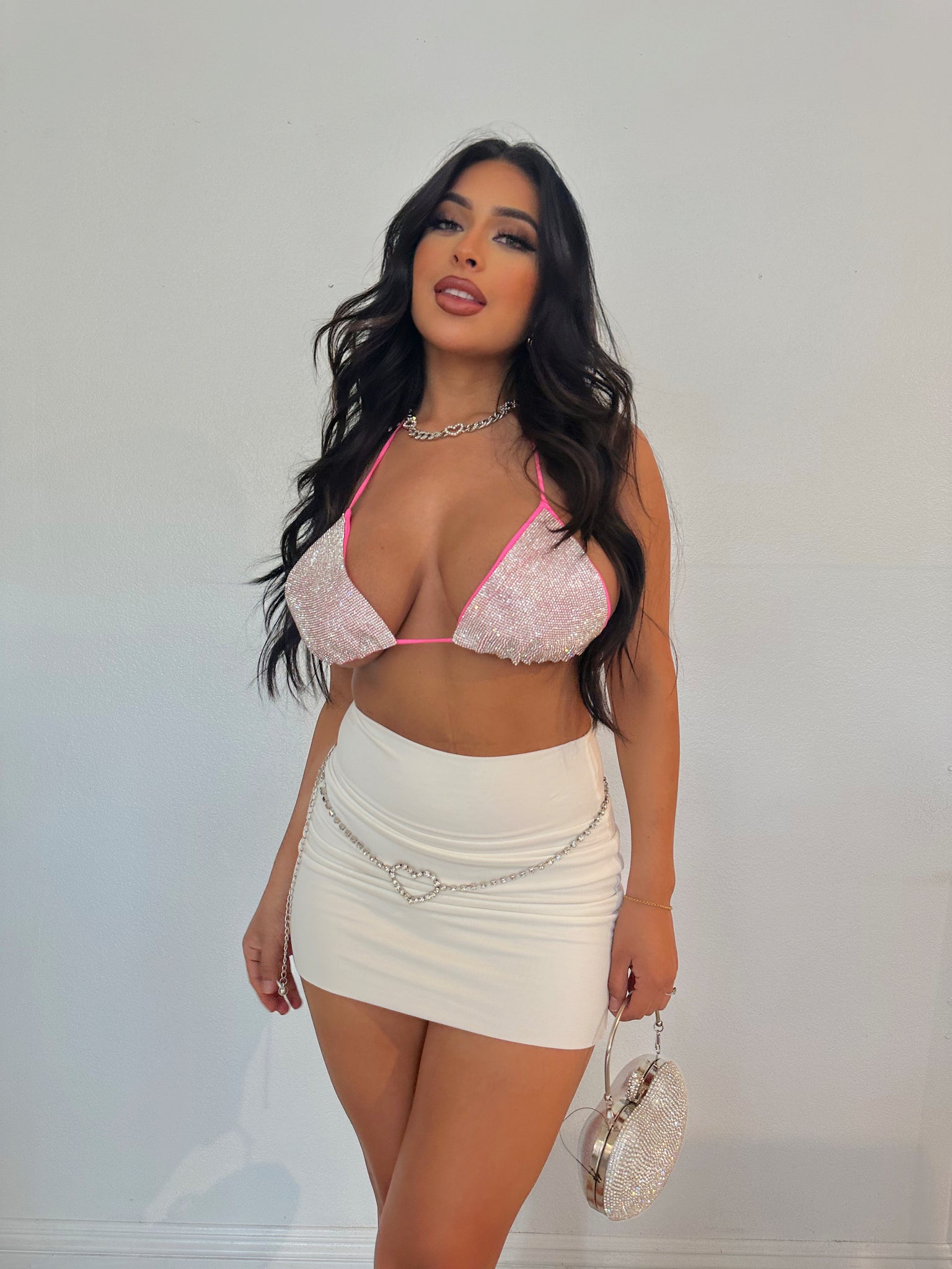 Carolina Sparkle Bra Top (Pink)