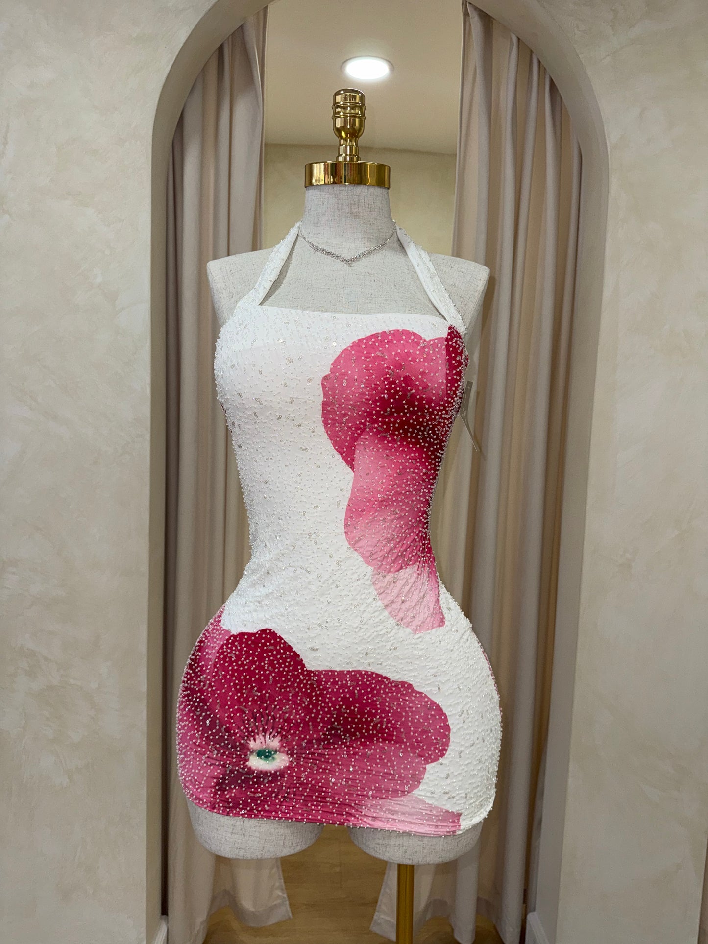 Belinda Beaded Mini Dress