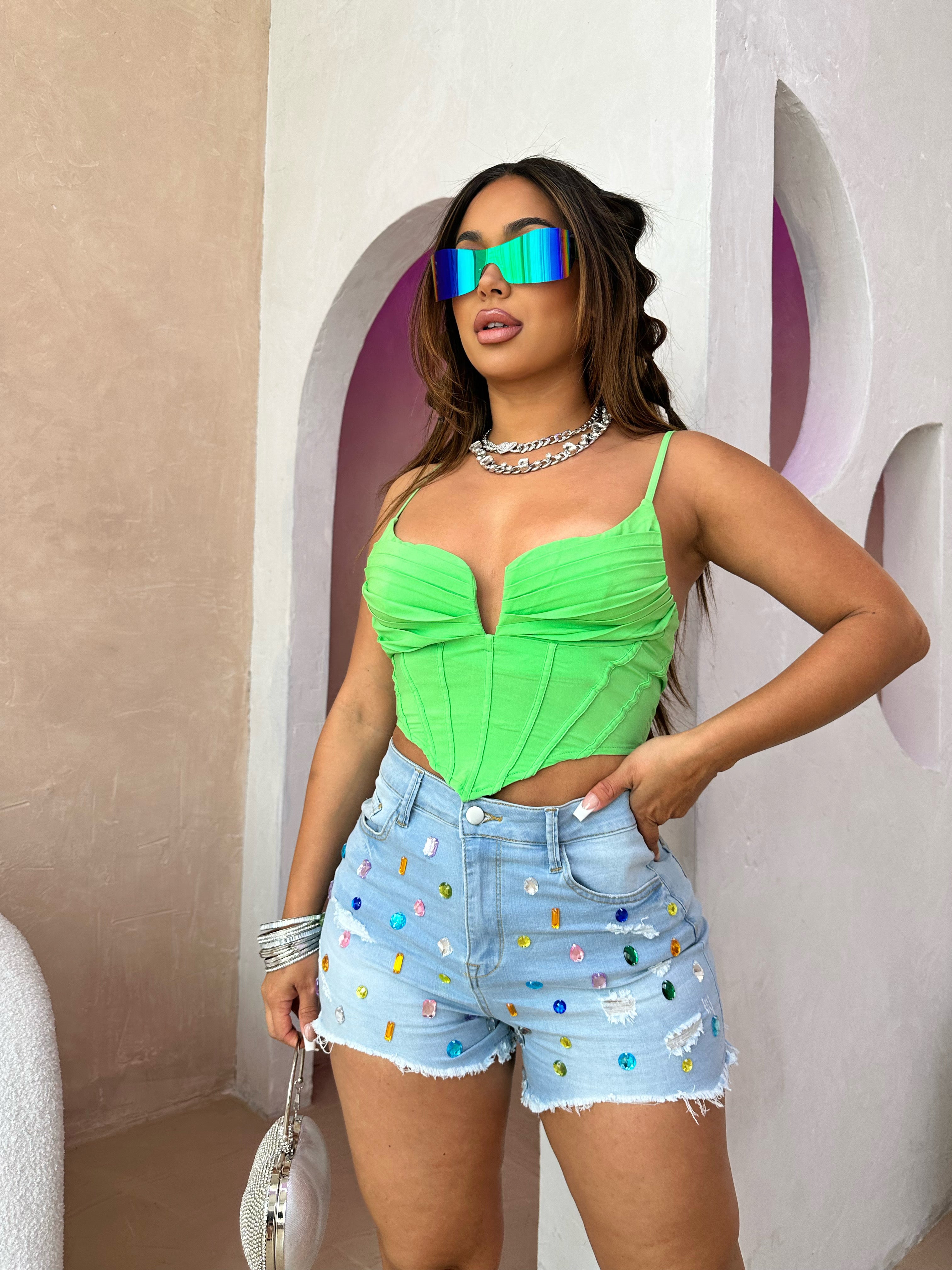 Ma ana Ser Bonito Denim Shorts